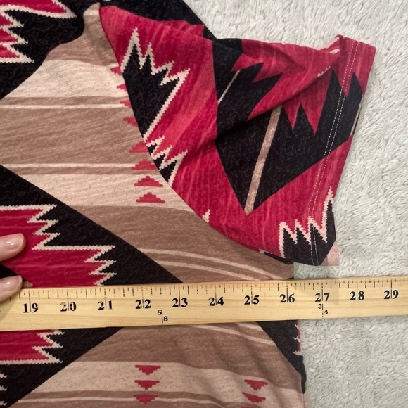 Lauren Ralph Lauren Aztec Top Front Waist Tie Top Sleeve Sz 2X Southwestern - Picture 13 of 14